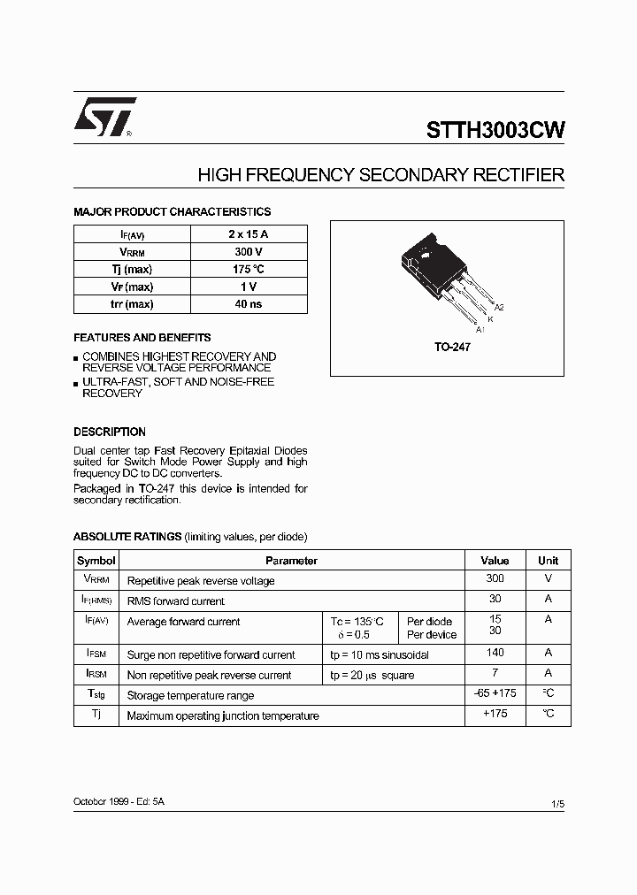 STTH3003_461757.PDF Datasheet