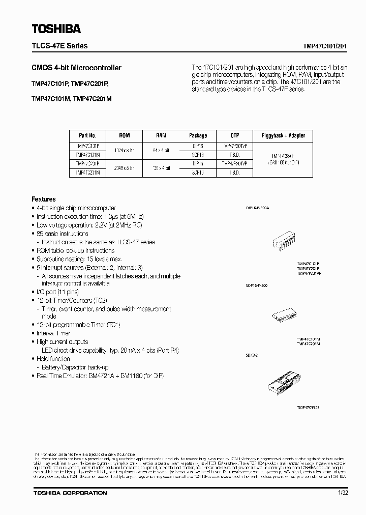 TMP47C990E_469338.PDF Datasheet