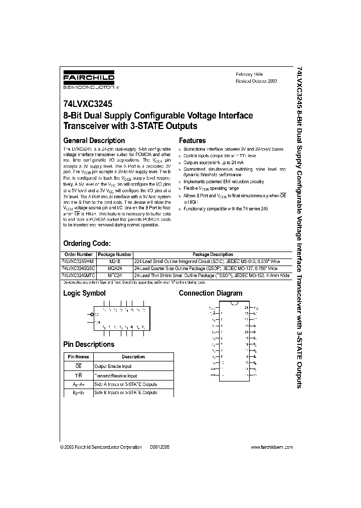 74LVXC3245WM_546812.PDF Datasheet