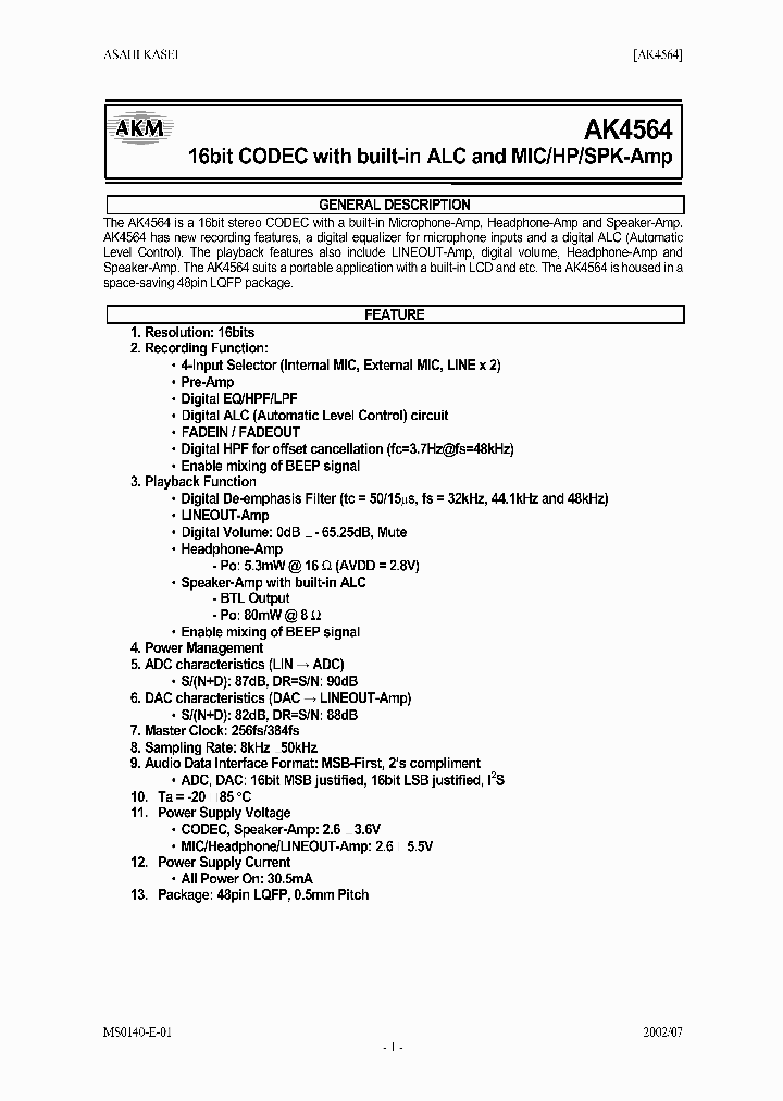 AK4564VQ_526208.PDF Datasheet