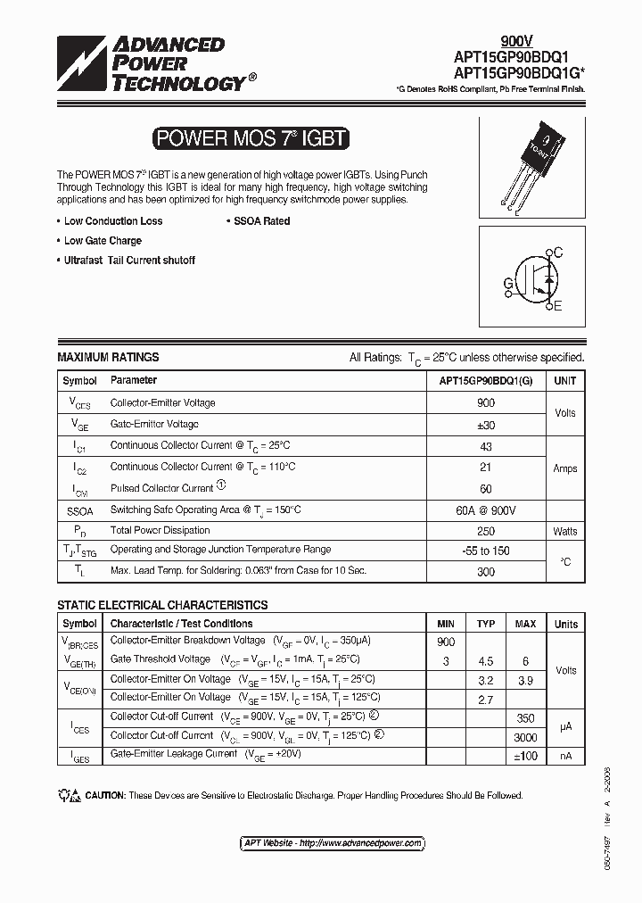 APT15GP90BDQ1G_537520.PDF Datasheet