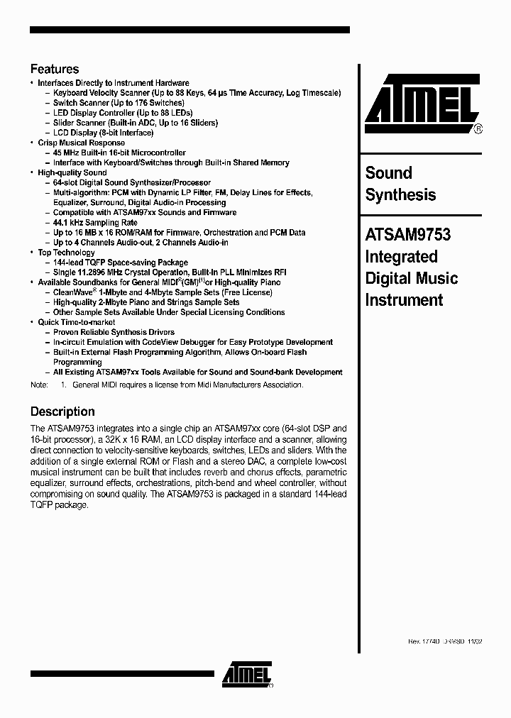 ATSAM9753_493460.PDF Datasheet