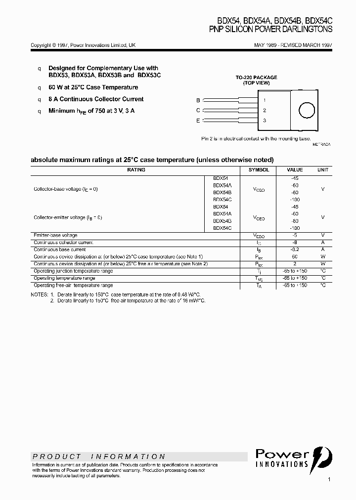 BDX54_493338.PDF Datasheet