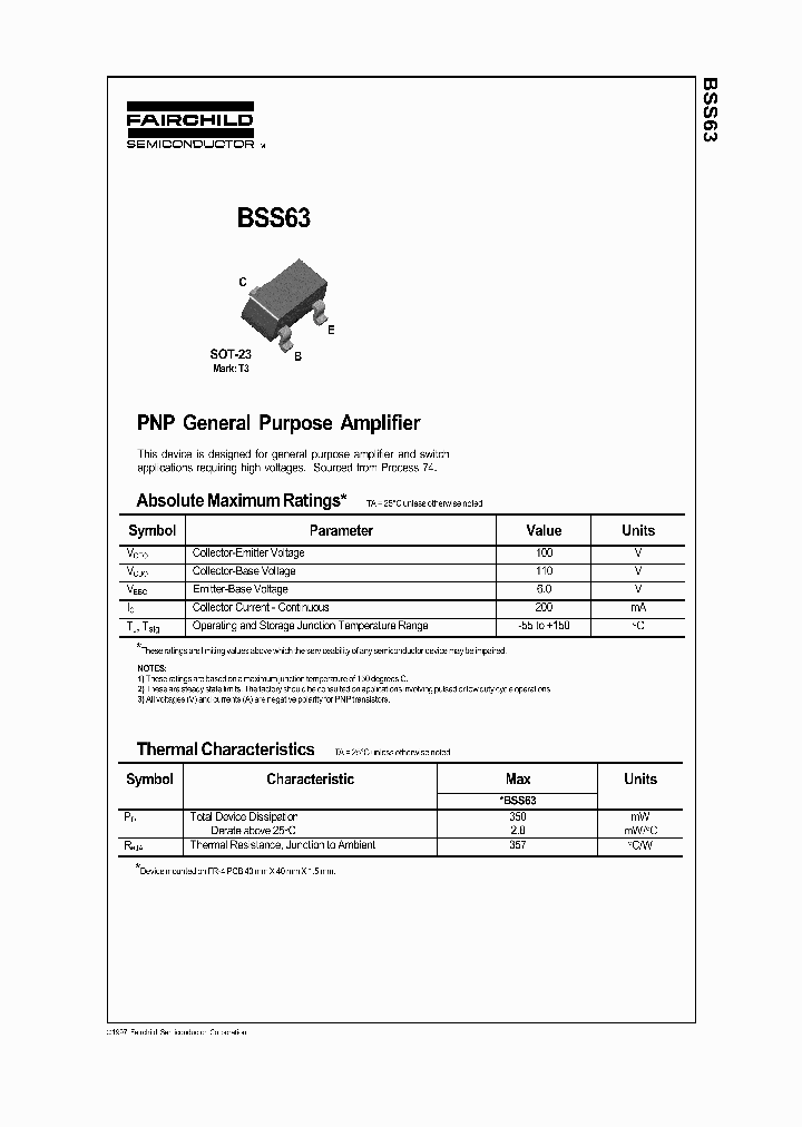 BSS63_504016.PDF Datasheet