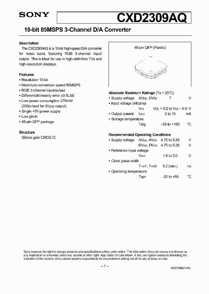 CXD2309AQ_540668.PDF Datasheet