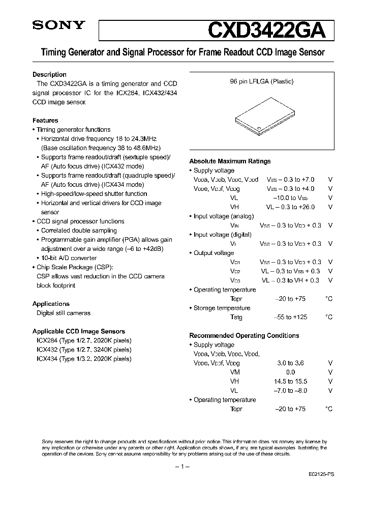 CXD3422GA_487597.PDF Datasheet