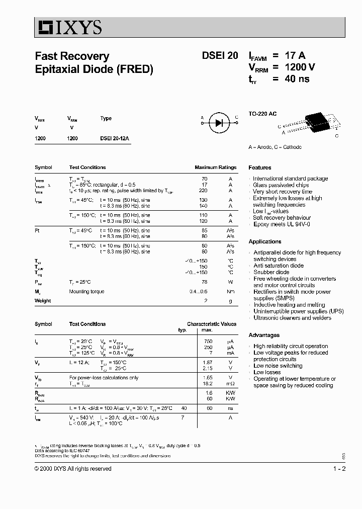 DSEI20_528697.PDF Datasheet