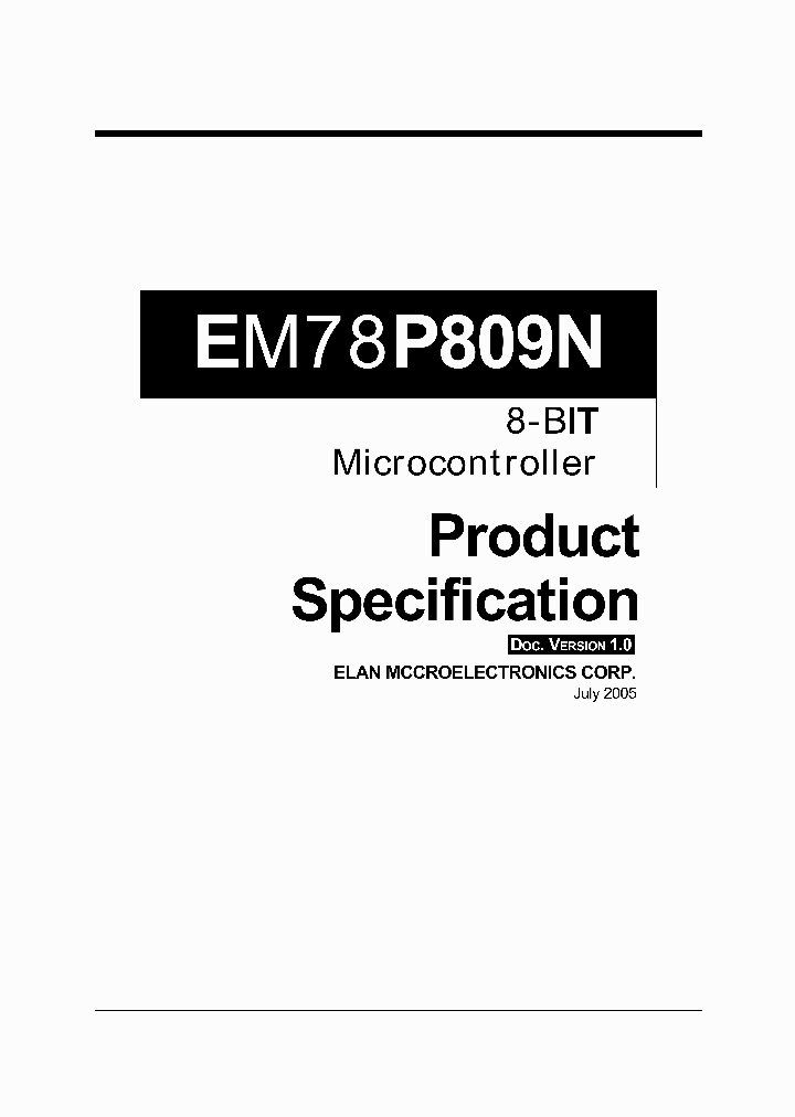 EM78P809NP_526658.PDF Datasheet