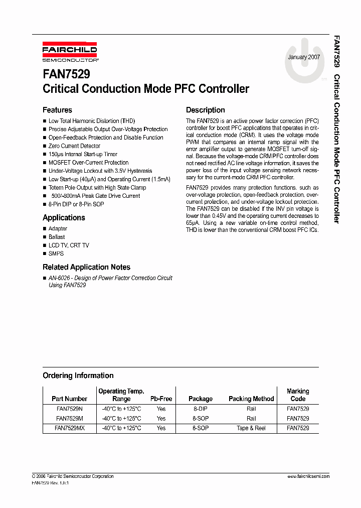 FAN7529_516640.PDF Datasheet