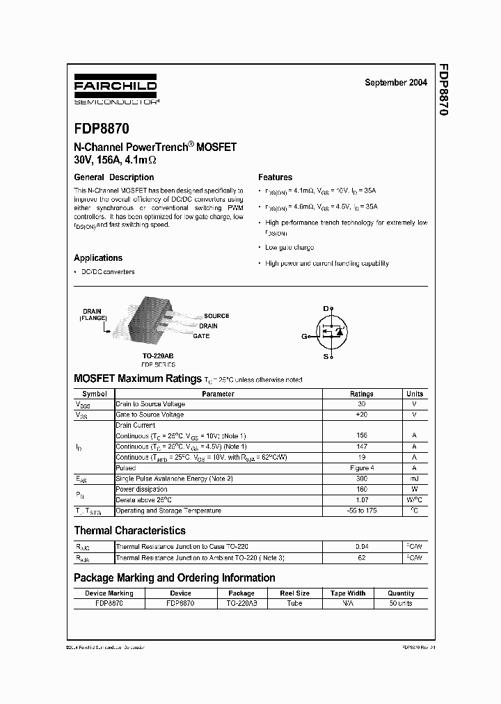 FDP8870_553121.PDF Datasheet
