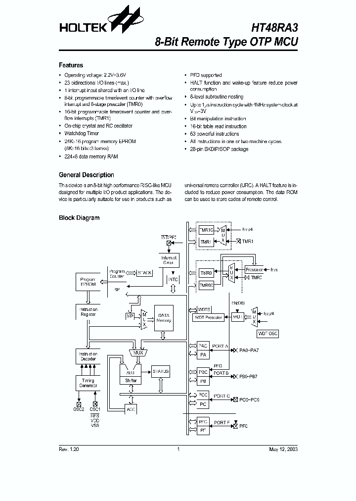 HT48RA3_490962.PDF Datasheet