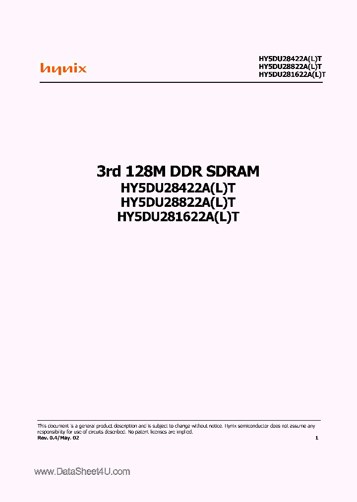 HY5DU28822AT_493871.PDF Datasheet