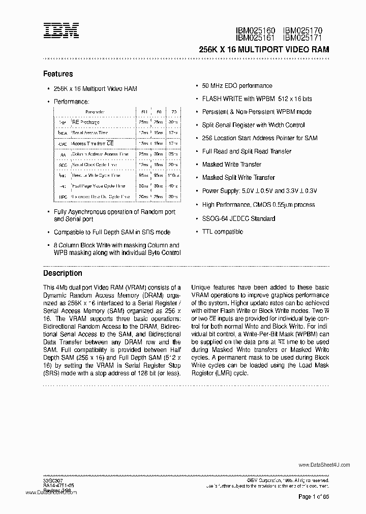 IBM025160_559170.PDF Datasheet