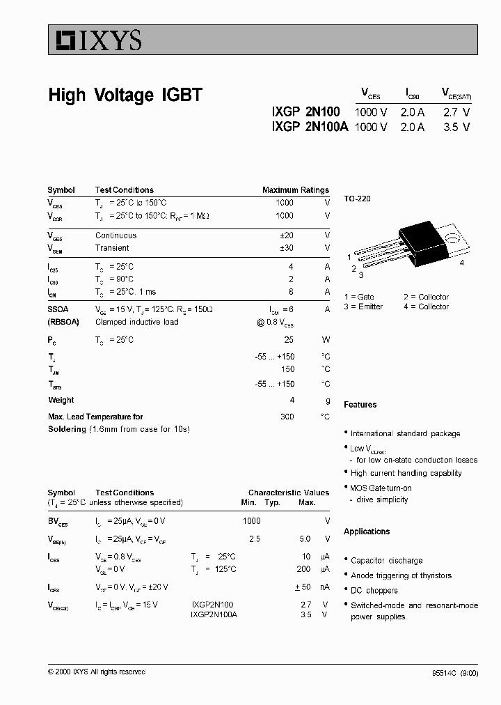 IXGP2N100_550068.PDF Datasheet