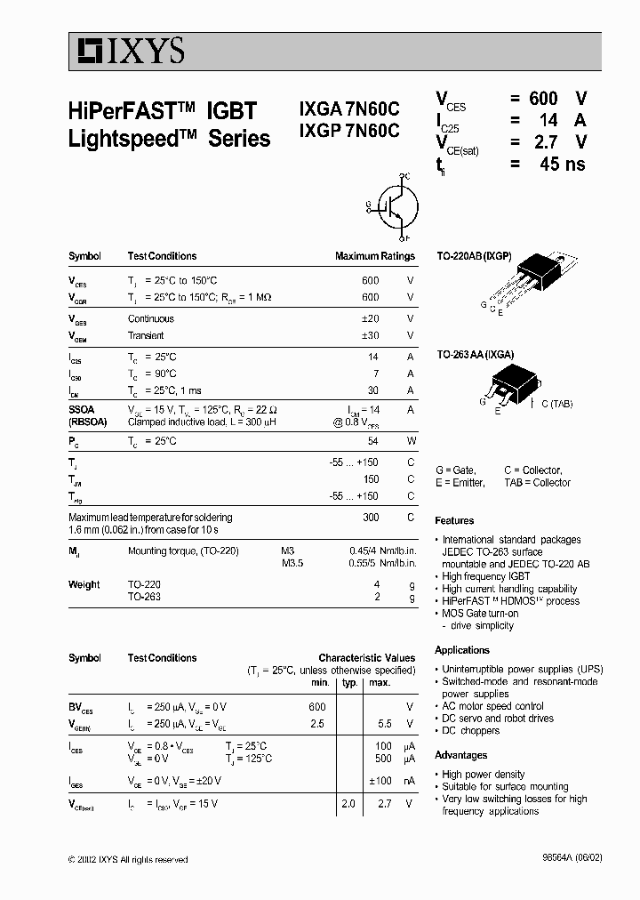 IXGP7N60C_551158.PDF Datasheet