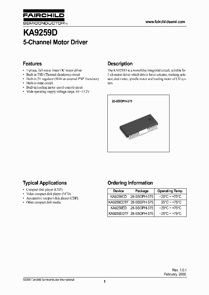 KA9259CDTF_511070.PDF Datasheet