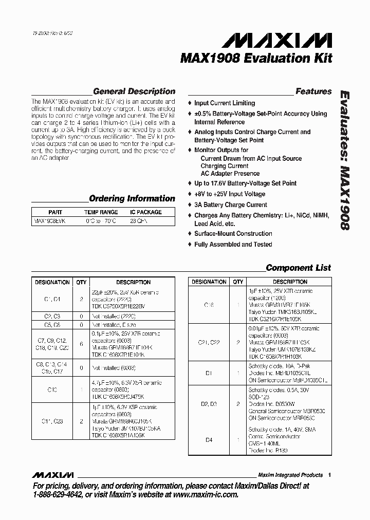 MAX1908EVKIT_491115.PDF Datasheet