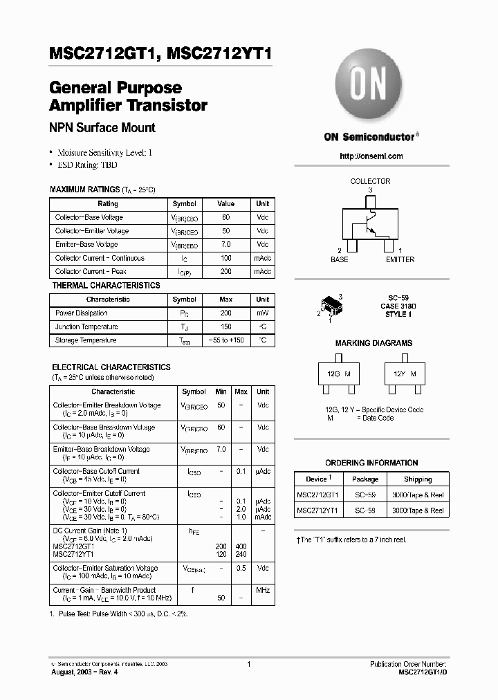 MSC2712GT1_549104.PDF Datasheet