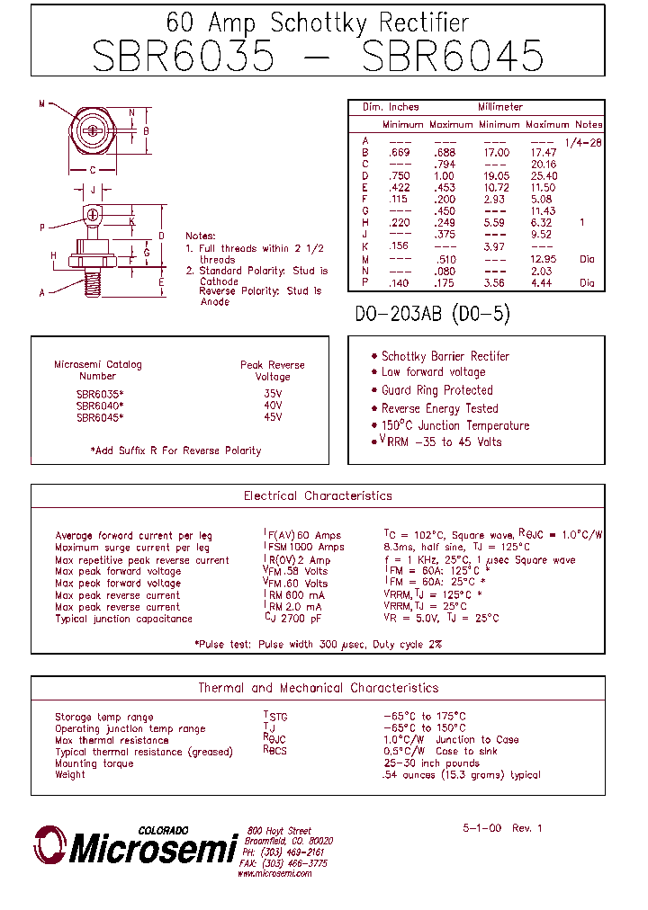 SBR6045_549652.PDF Datasheet