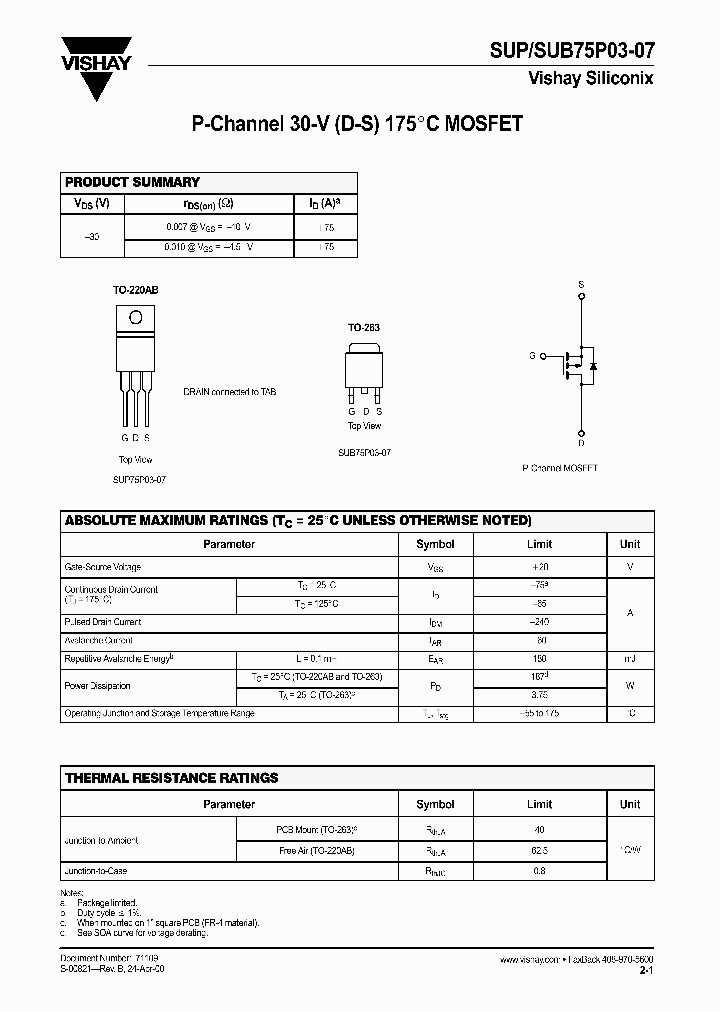 SUP75P03-07_503940.PDF Datasheet