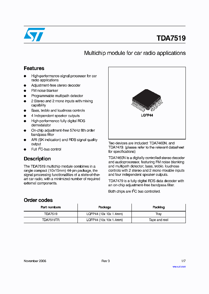 TDA7519_506039.PDF Datasheet