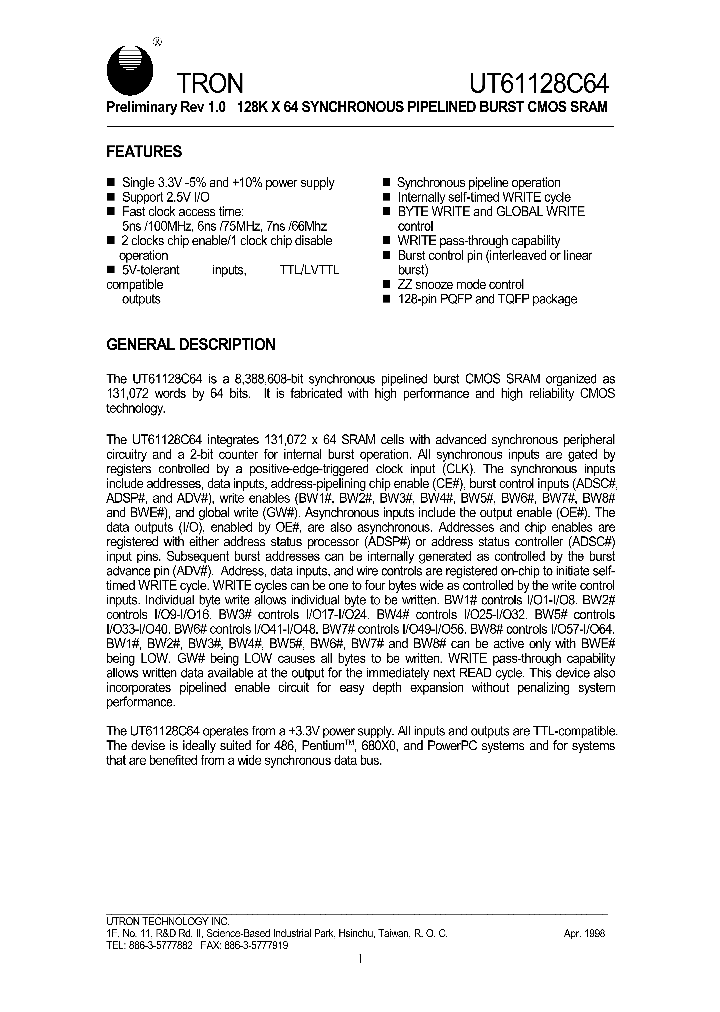 UT61128C64Q-5_538540.PDF Datasheet