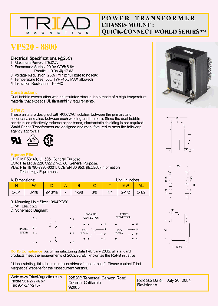 VPS20-8800_527042.PDF Datasheet