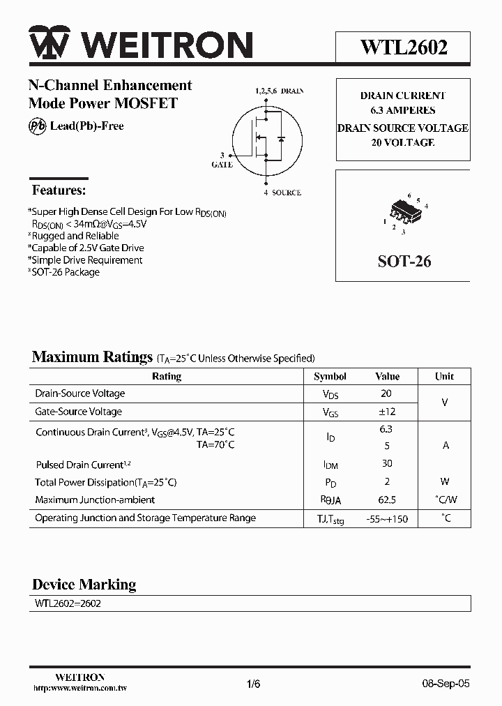 WTL2602_540246.PDF Datasheet