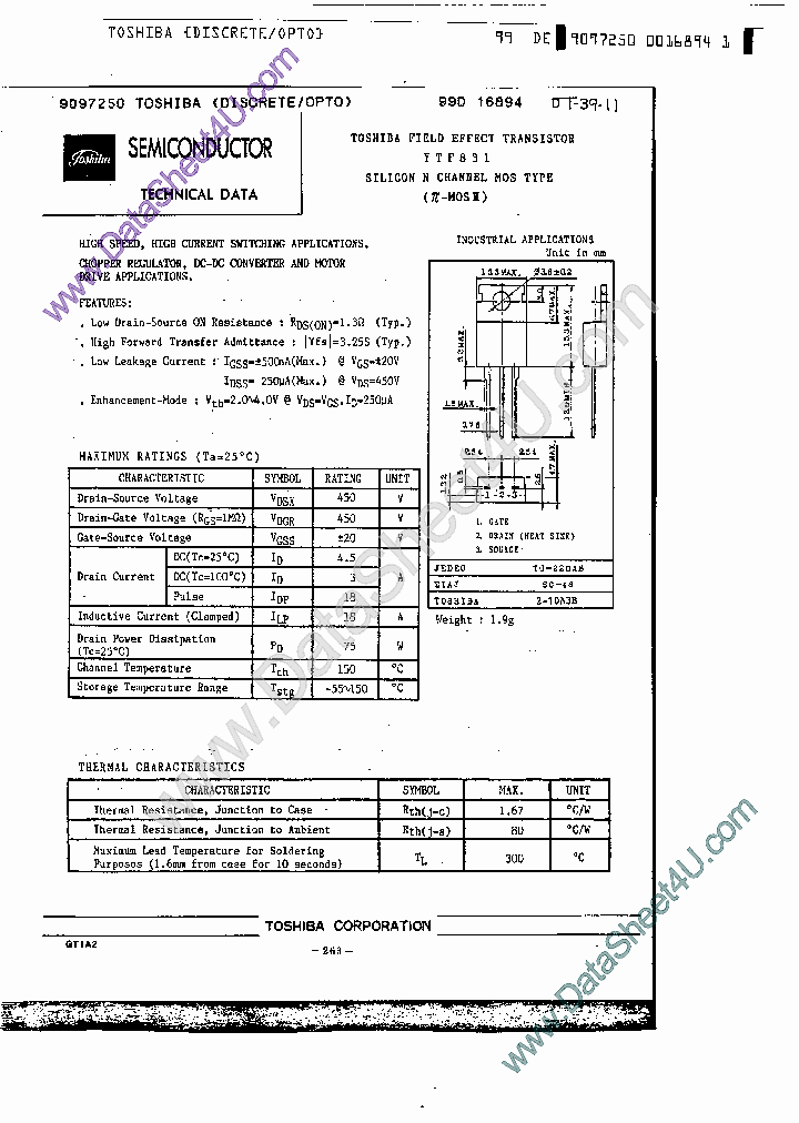 YTF831_524063.PDF Datasheet