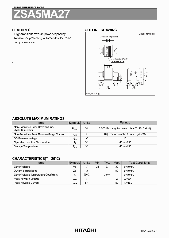 ZSA5MA27_531807.PDF Datasheet