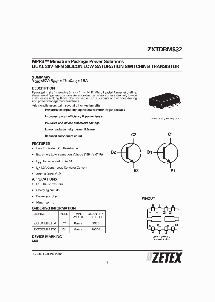 ZXTDCM832TA_496152.PDF Datasheet