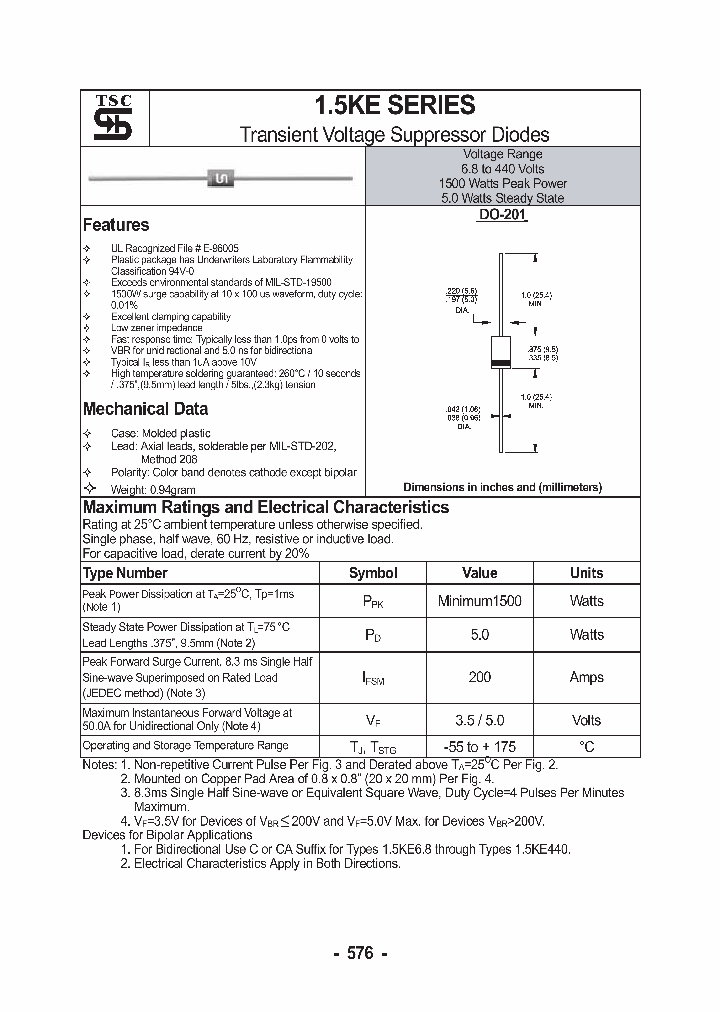 15KE62CA_570342.PDF Datasheet