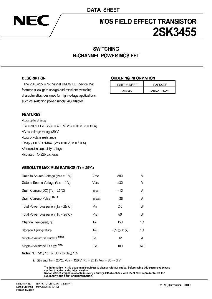 2SK3455_587145.PDF Datasheet