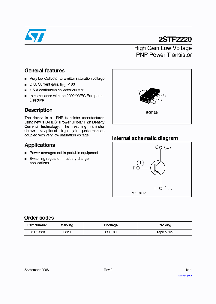 2STF2220_735301.PDF Datasheet