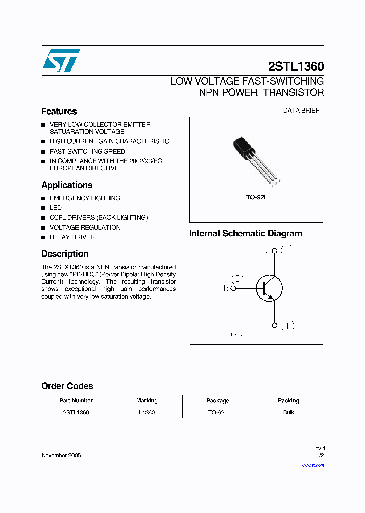 2STL1360_735308.PDF Datasheet