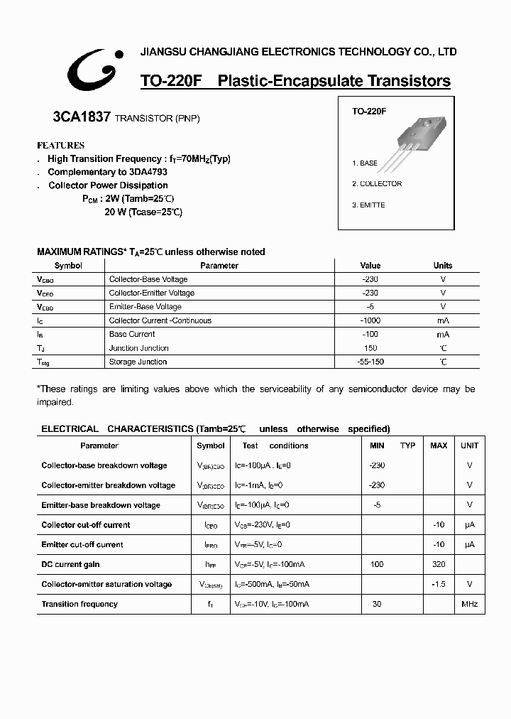 3CA1837-TO-220F_781432.PDF Datasheet