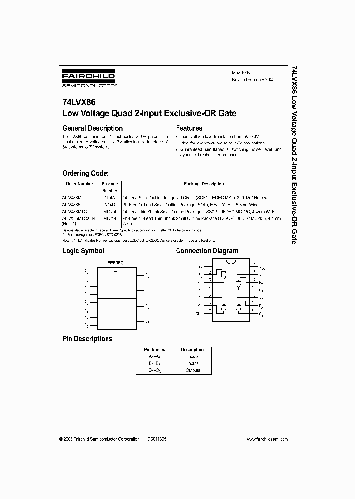 74LVX86SJ_721297.PDF Datasheet