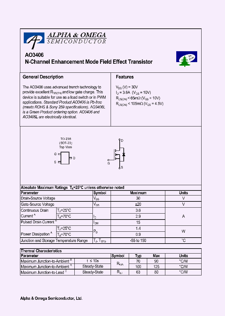 AO3406_803827.PDF Datasheet