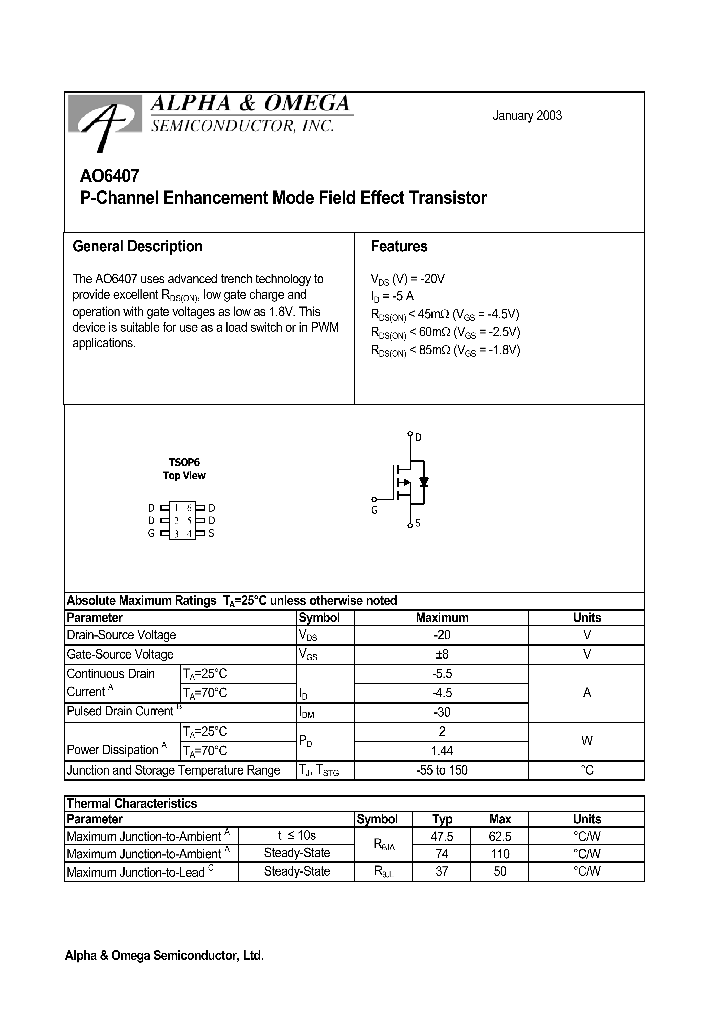 AO6407_580272.PDF Datasheet