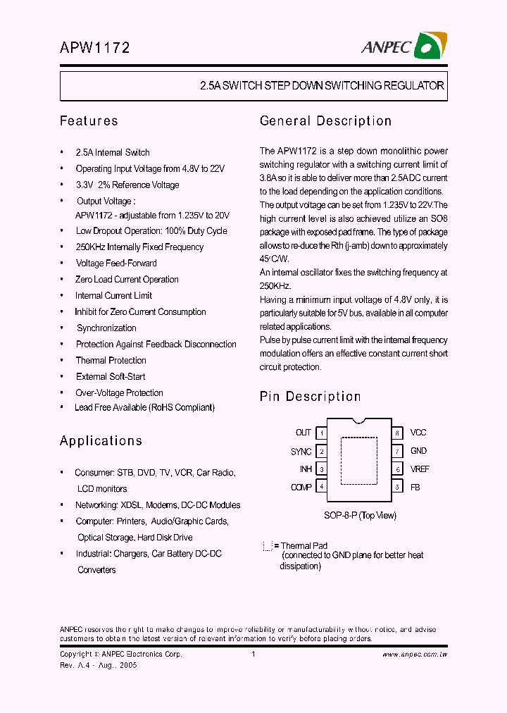 APW1172KAI-TUL_639727.PDF Datasheet