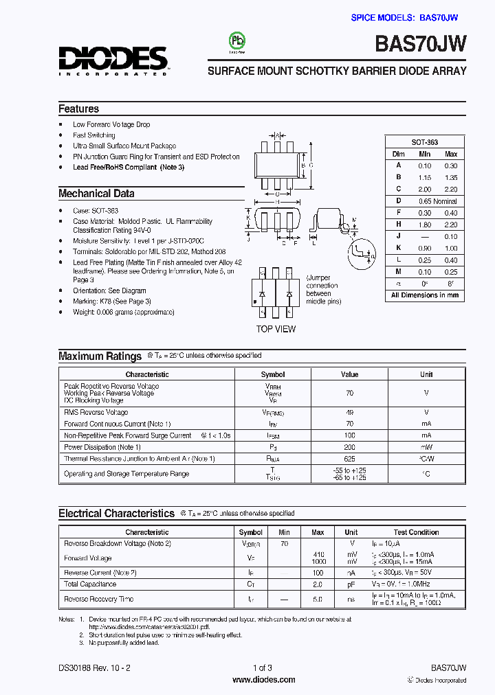 BAS70JW-7-F_730859.PDF Datasheet