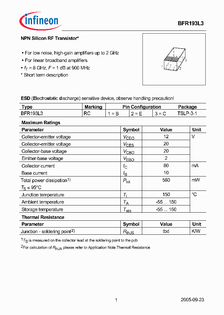 BFR193L3_650643.PDF Datasheet