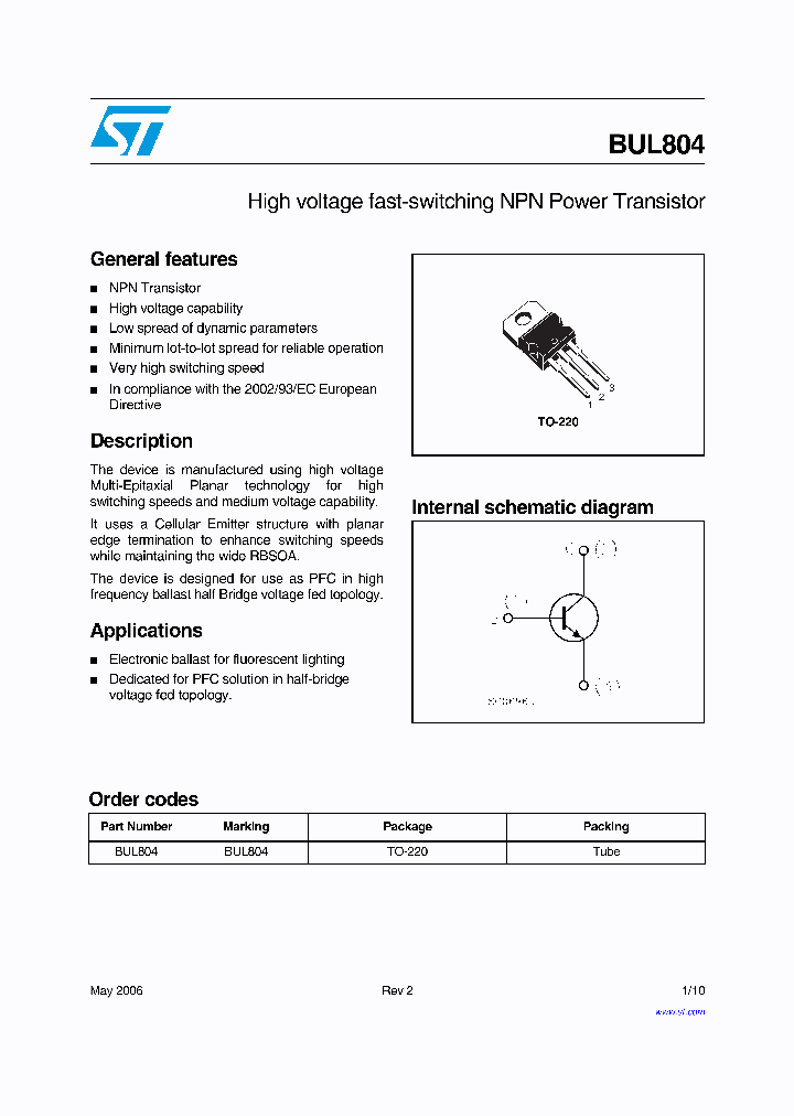 BUL80406_651115.PDF Datasheet