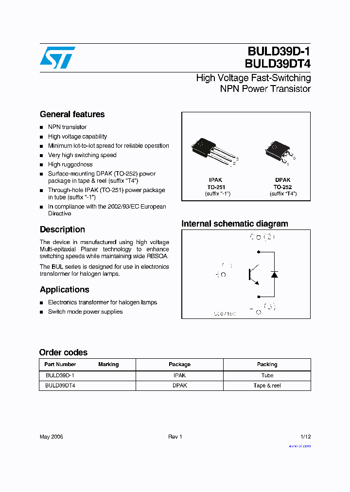 BULD39D-1_738330.PDF Datasheet