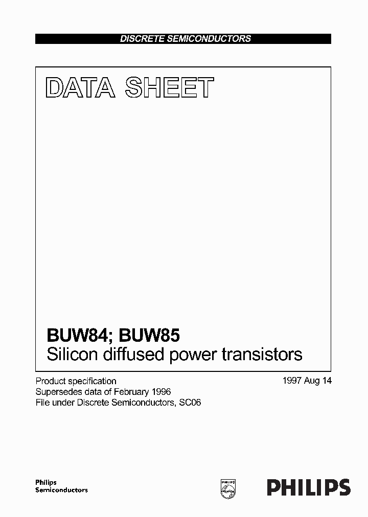BUW84_767633.PDF Datasheet