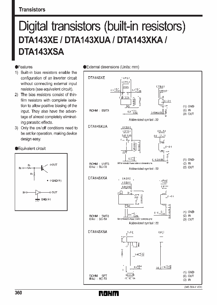 DTA143XE_110611.PDF Datasheet