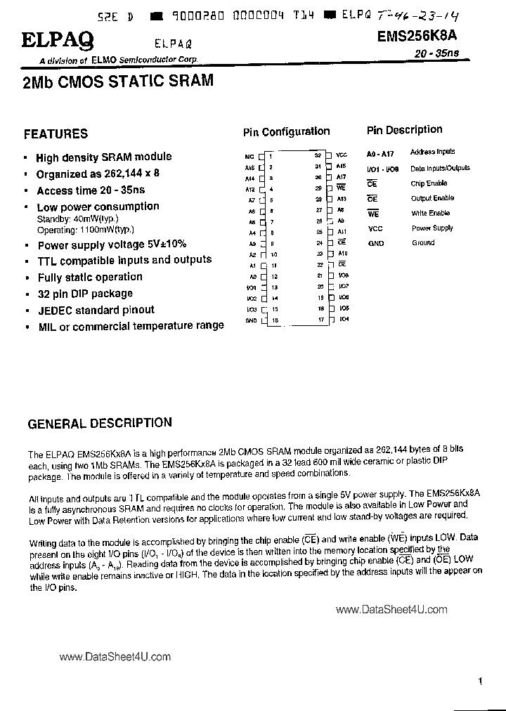 EMS256K8A_589456.PDF Datasheet