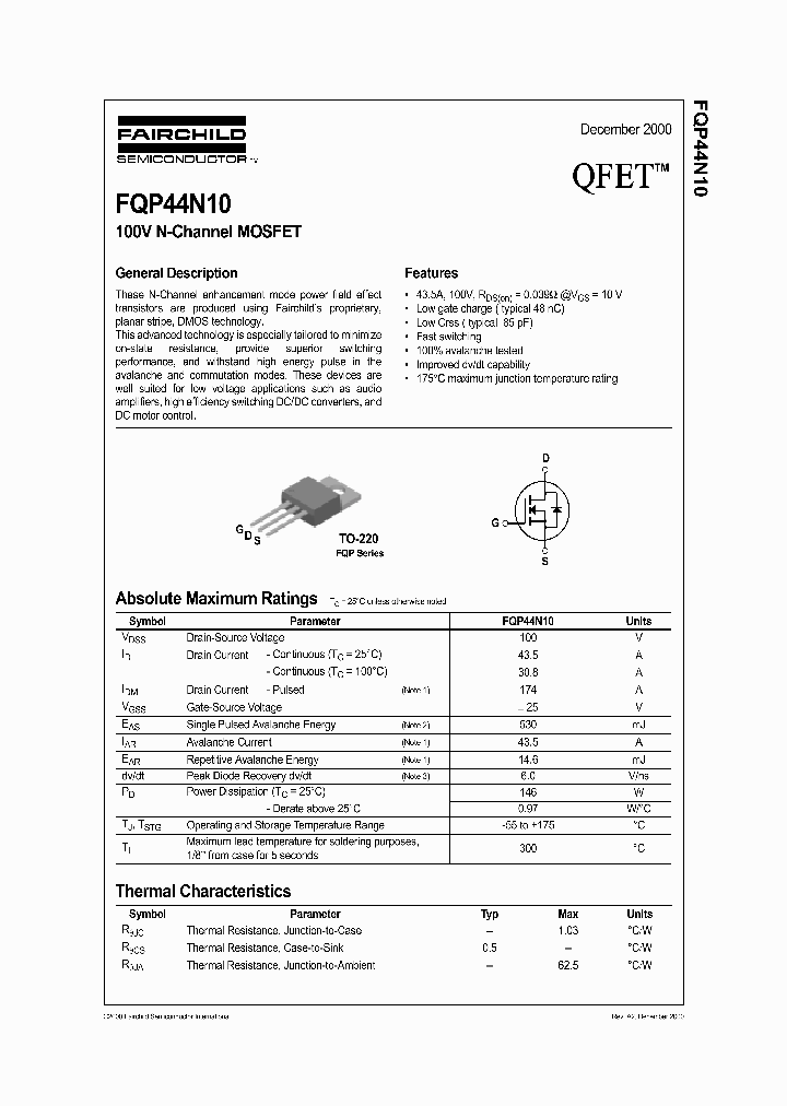 FQP44N10_571420.PDF Datasheet