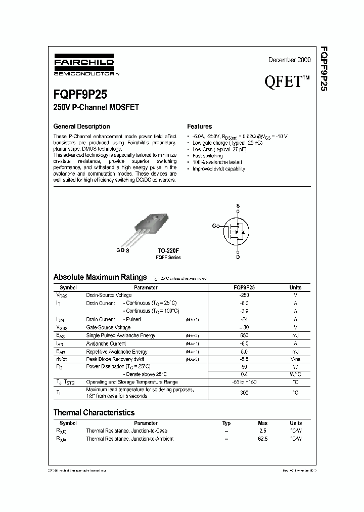 FQPF9P25_770266.PDF Datasheet