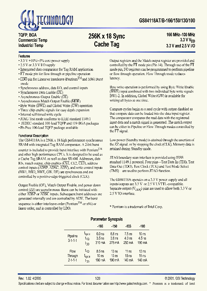 GS84118AGT-100_576470.PDF Datasheet